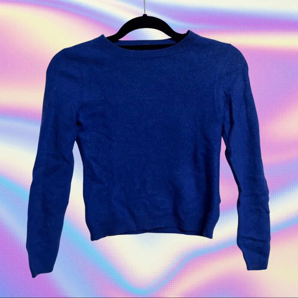 XS Brandless Royal Blue Cashmere Crew Neck